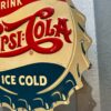 Pepsi Cola Double dot Die Cut soda Sign