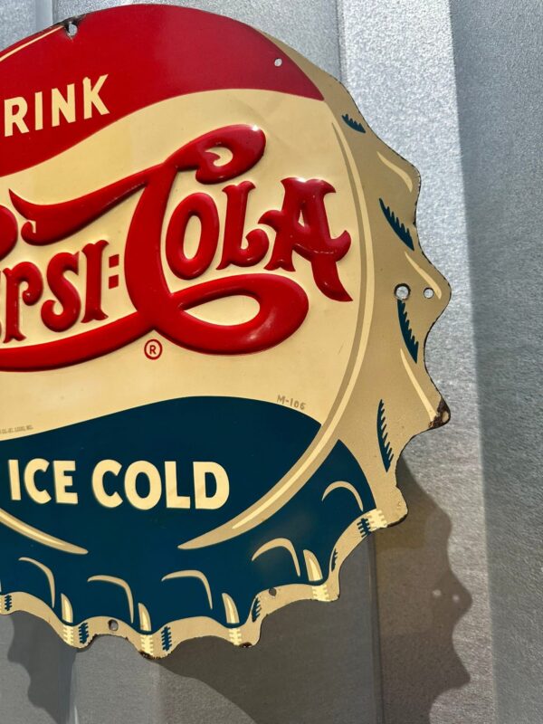 Pepsi Cola Double dot Die Cut soda Sign