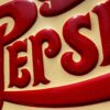 Pepsi Cola Double dot Die Cut soda Sign