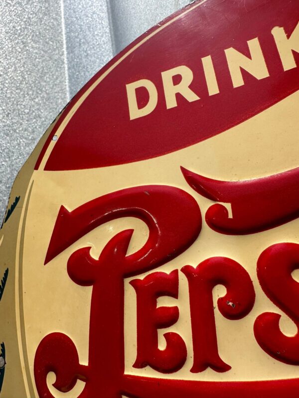 Pepsi Cola Double dot Die Cut soda Sign