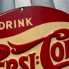 Pepsi Cola Double dot Die Cut soda Sign