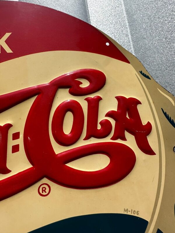 Pepsi Cola Double dot Die Cut soda Sign