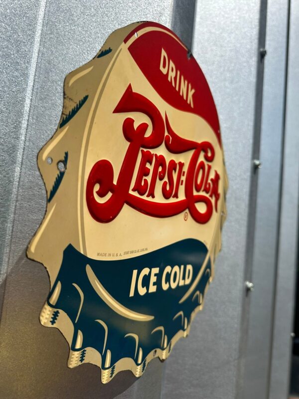 Pepsi Cola Double dot Die Cut soda Sign