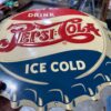 Pepsi Cola Double dot Die Cut soda Sign