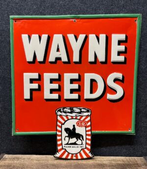 vintage Wayne Feeds Sign