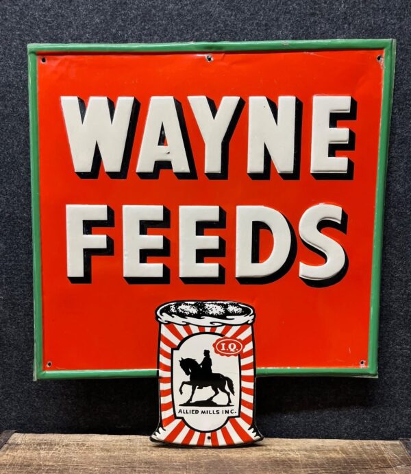 vintage Wayne Feeds Sign