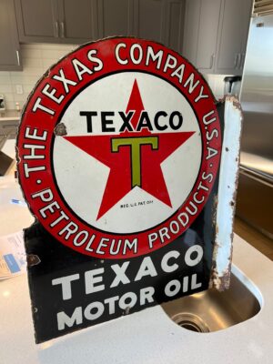 Texaco black T die cut
