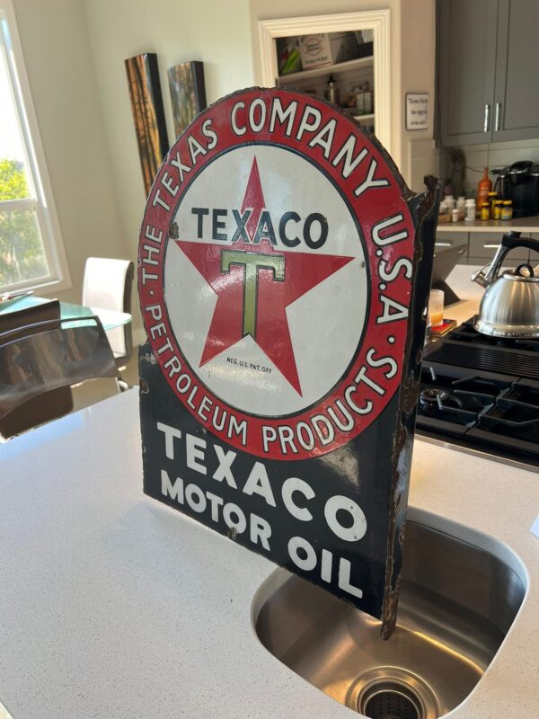 Texaco black T die cut